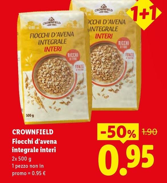 Crownfield - Fiocchi D'Avena Integrale Interi