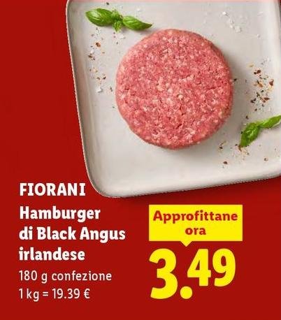 Fiorani - Hamburger Di Black Angus Irlandese