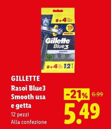 Gillette - Rasoi Blue3 Smooth Usa E Getta