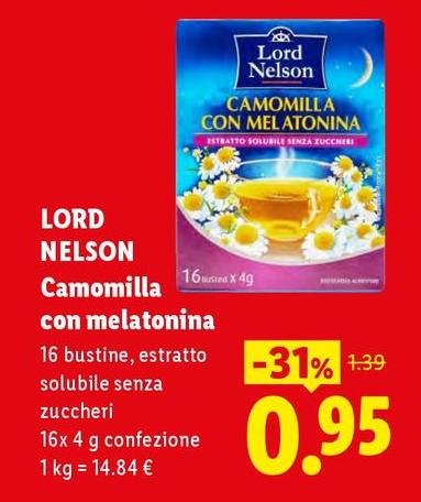 Lord Nelson - Camomilla Con Melatonina