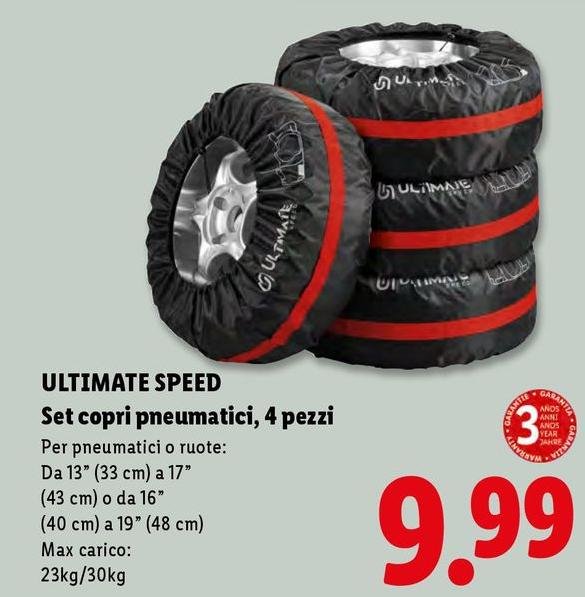 Ultimate Speed - Set Copri Pneumatici, 4 Pezzi