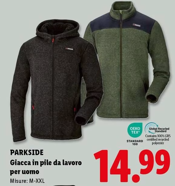 Parkside - Giacca In Pile Da Lavoro Per Uomo