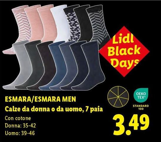 Esmara/Esmara Men Calze Da Donna O Da Uomo, 7 Paia