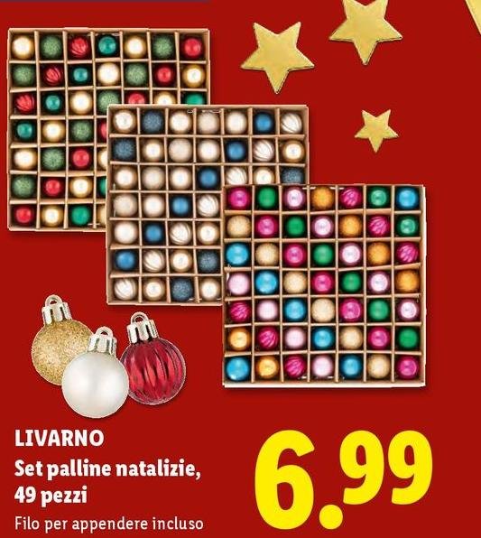Livarno - Set Palline Natalizie, 49 Pezzi