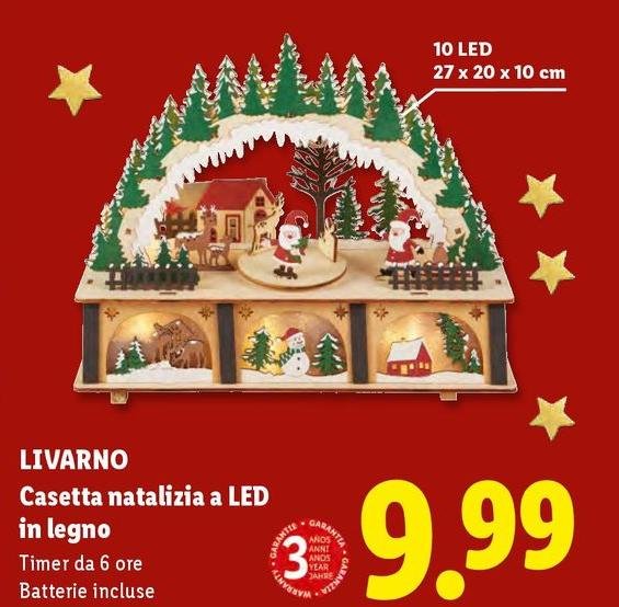 Livarno - Casetta Natalizia A Led In Legno