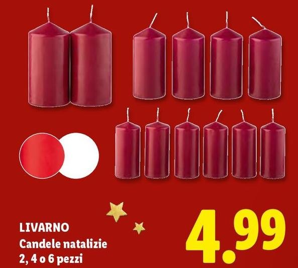 Livarno - Candele Natalizie  2,4 O 6 Pezzi