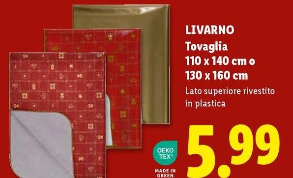 Livarno - Tovaglia 110 X 140 Cm O 130 X 160 Cm