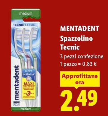 Mentadent - Spazzolino Tecnic