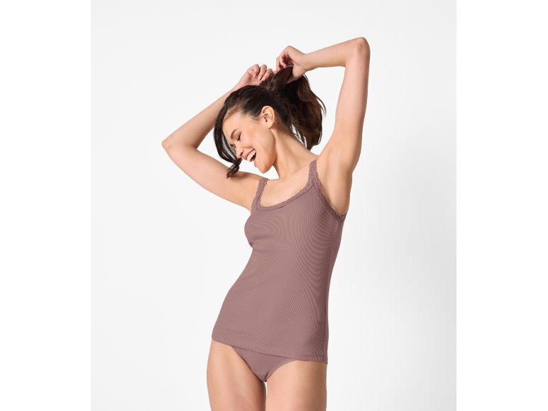 Canotta da donna con pizzo, 3 pezzi