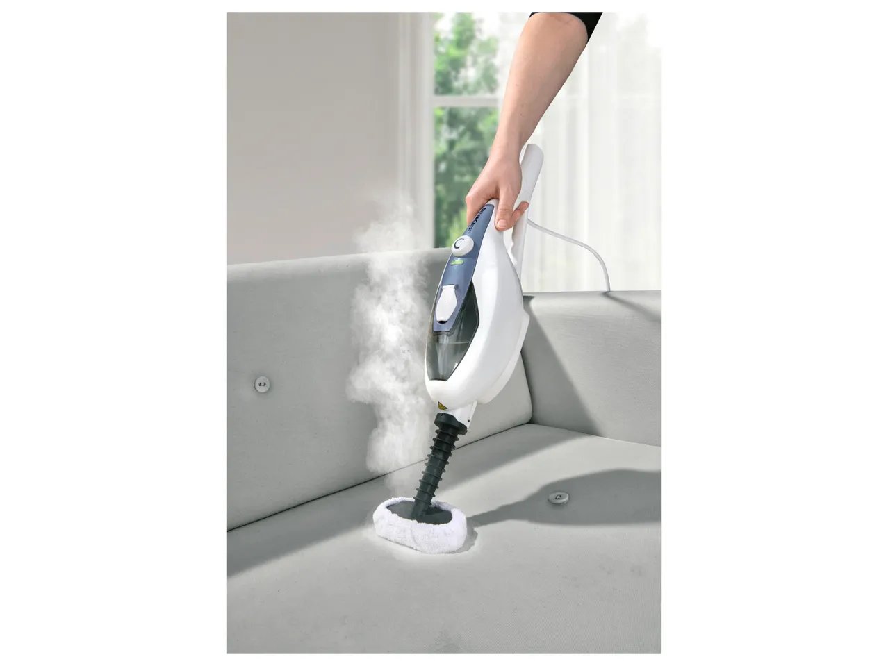 Scopa a vapore e pulitore manuale 2 in 1