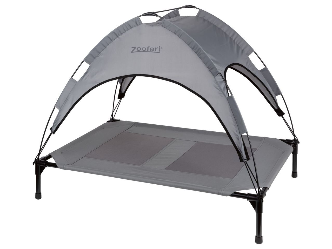 Lettino per cani con parasole