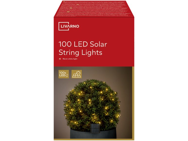 Catena luci decorative LED a energia solare
