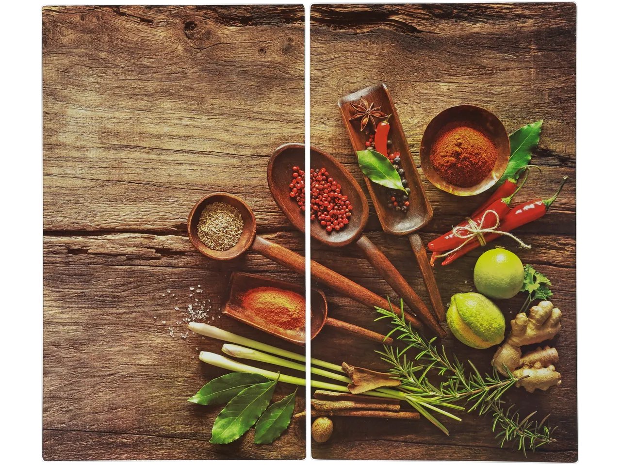 Copri piano cottura in vetro, 2 pezzi