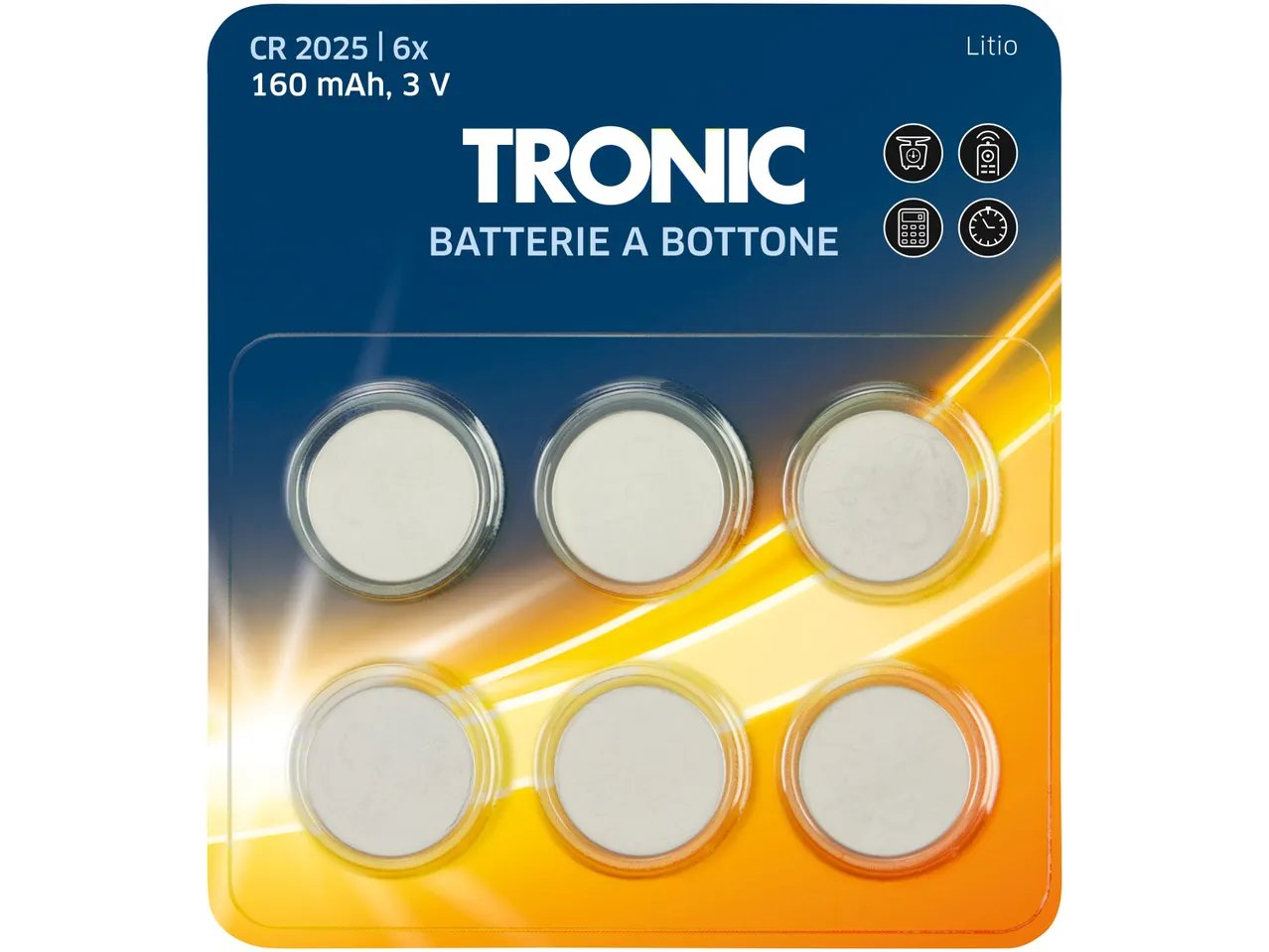 Batterie a bottone, 6 pezzi