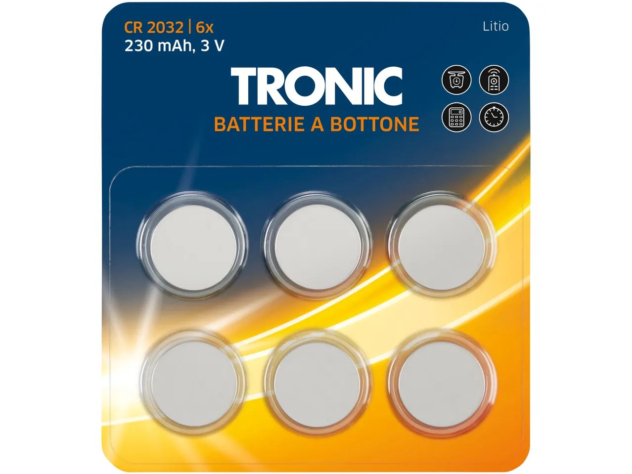 Batterie a bottone, 6 pezzi