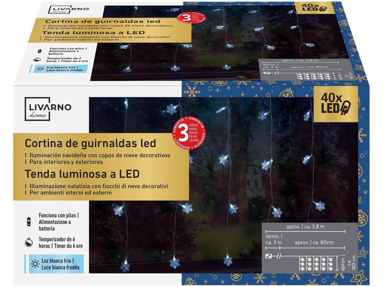 Tenda luminosa a LED