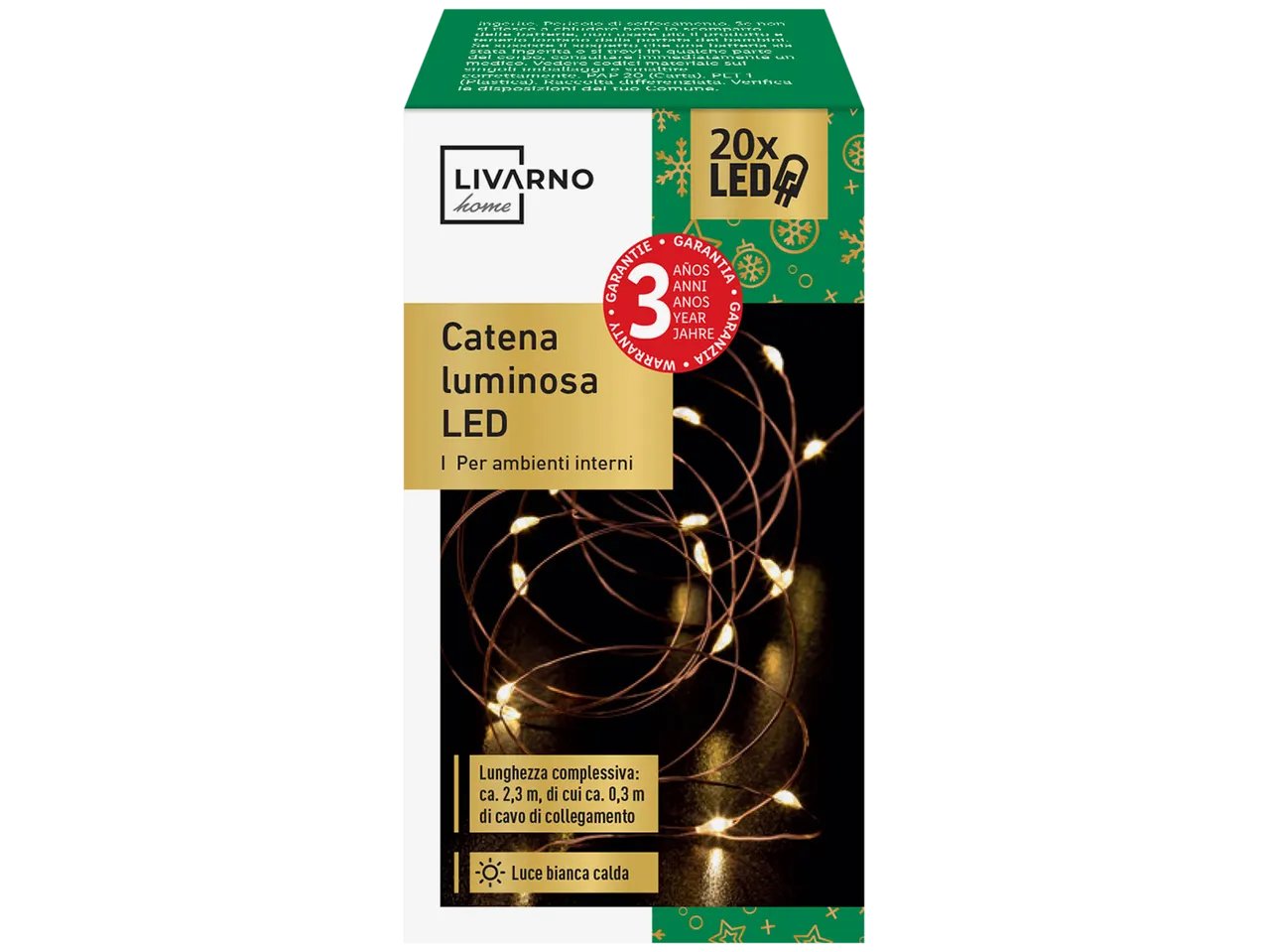 Catena luminosa 20 LED