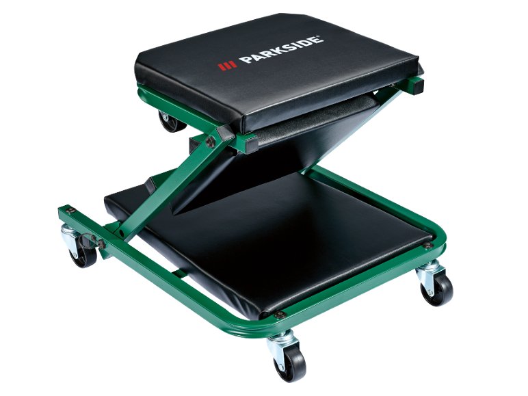 Sgabello/Carrello per lavori di montaggio 2 in 1