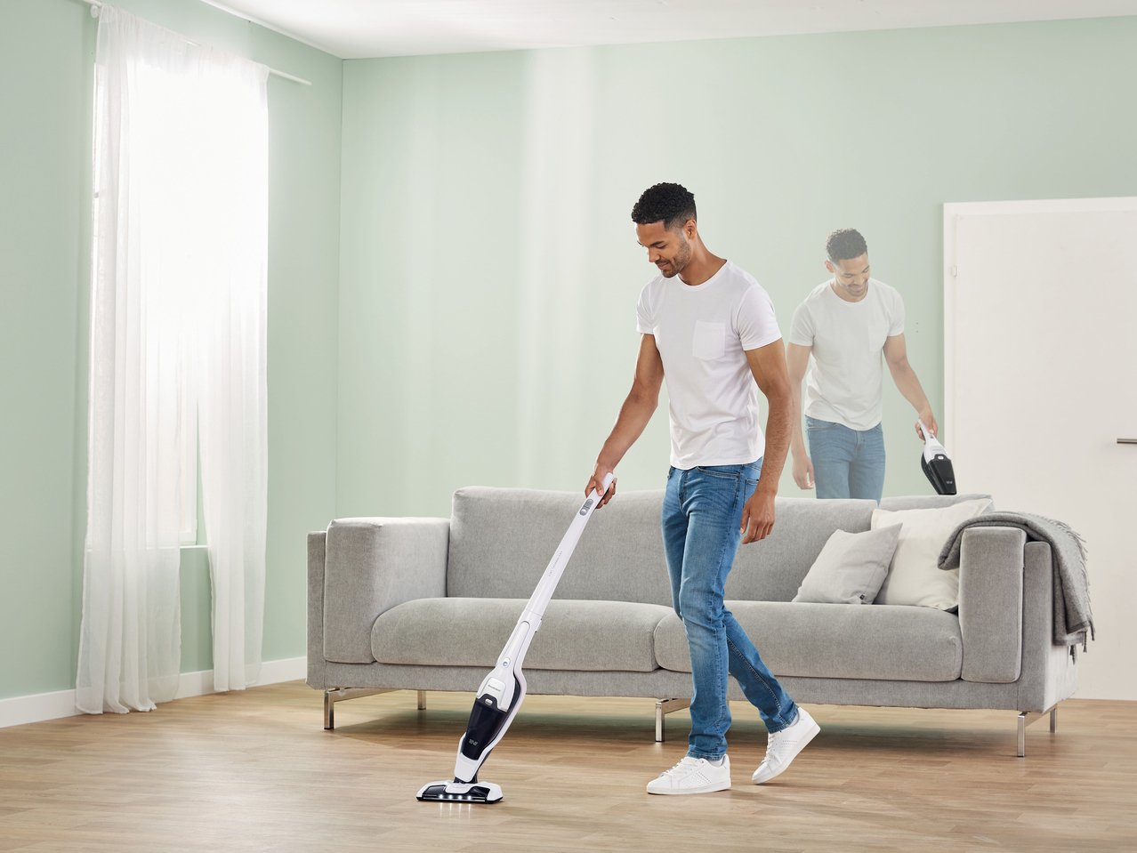 Scopa elettrica ricaricabile 2 in 1