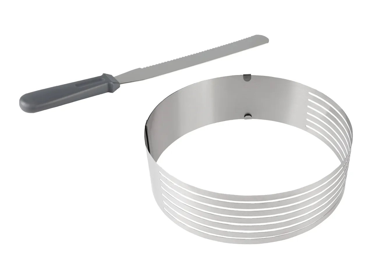 Anello tagliatorte o paletta per dolci in acciaio