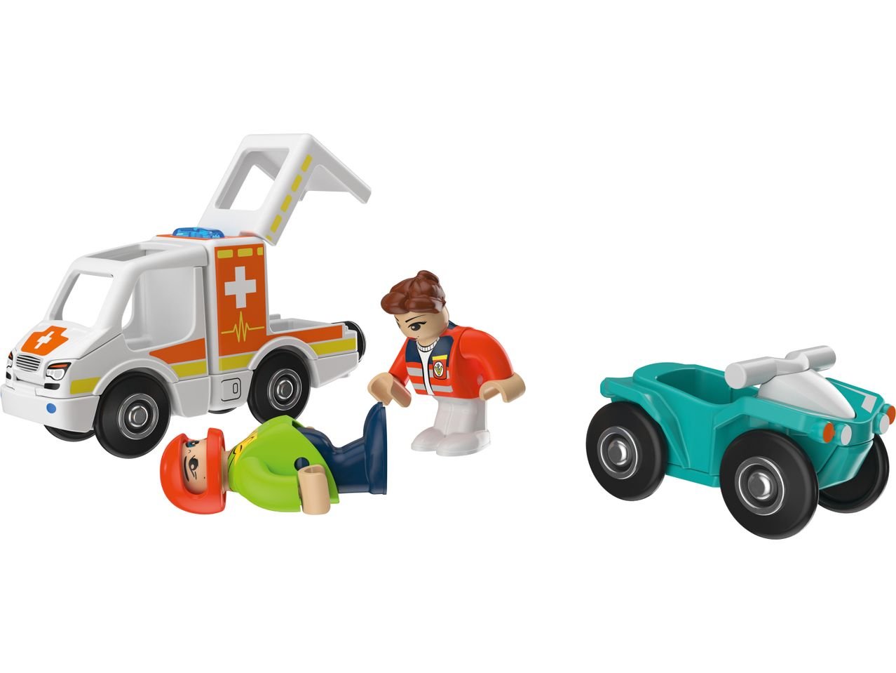 Set veicoli di emergenza per gioco pista in legno