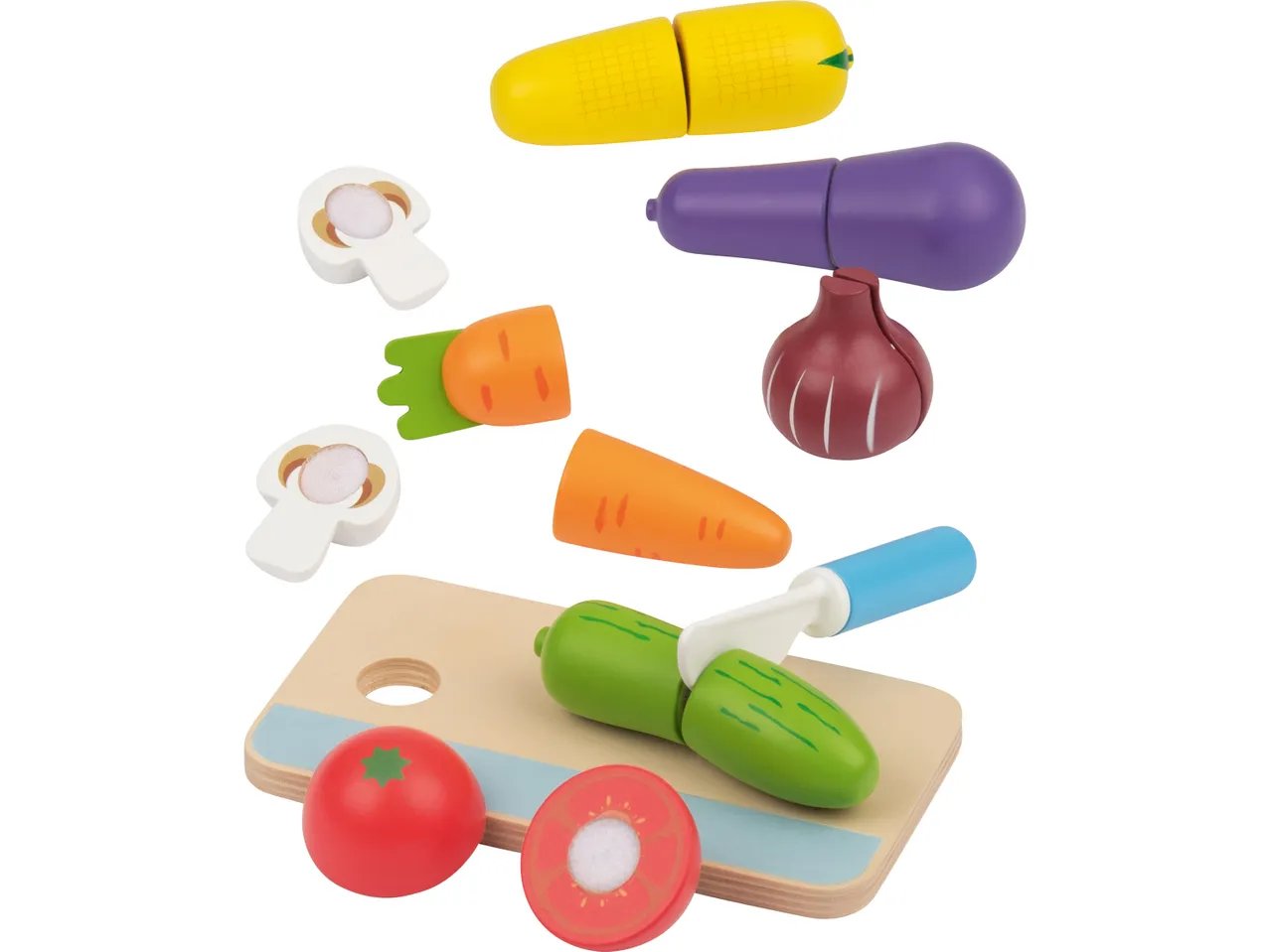 Set alimenti giocattolo in legno