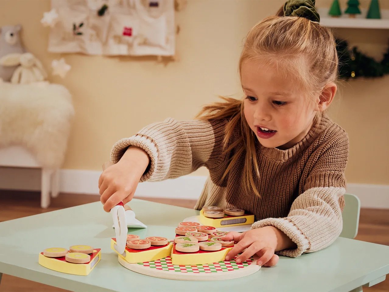 Set alimenti giocattolo in legno