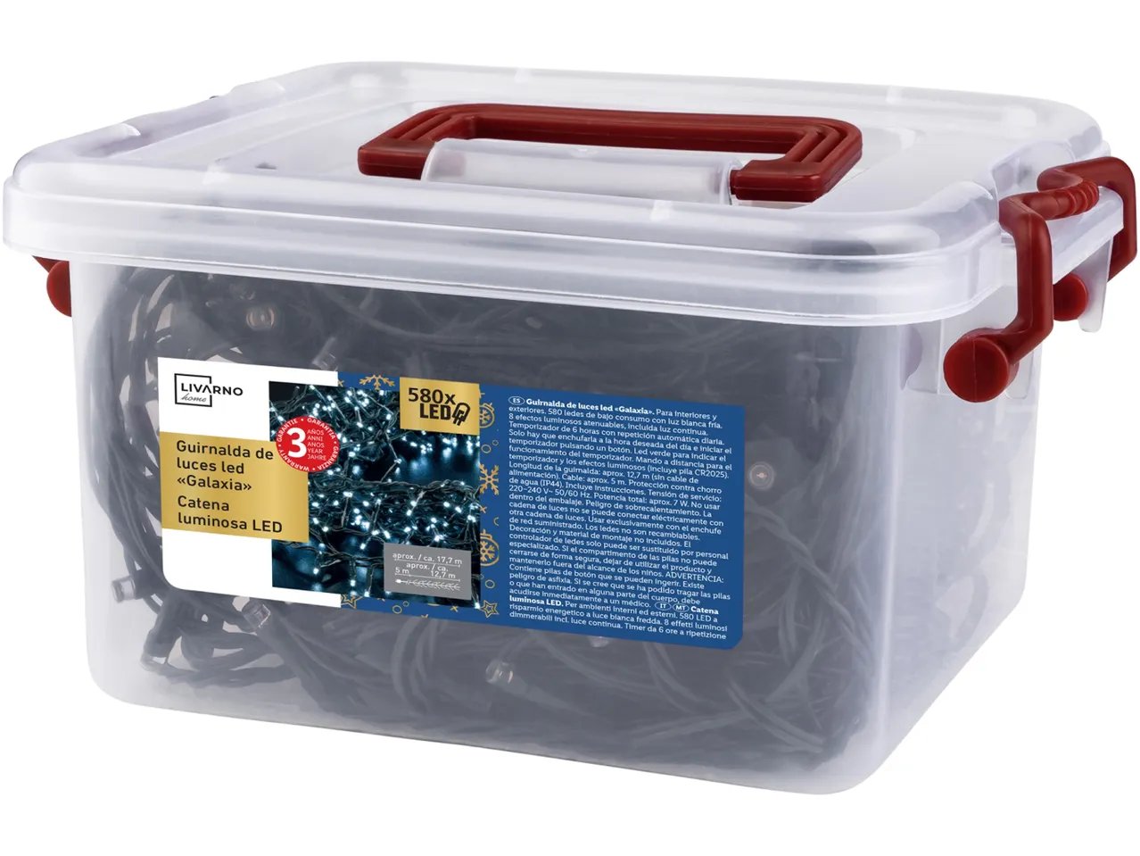 Catena luminosa 580 LED