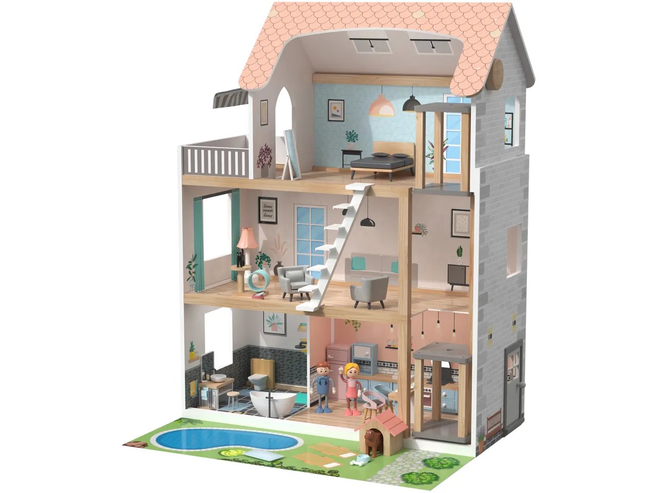 Casa delle bambole in legno