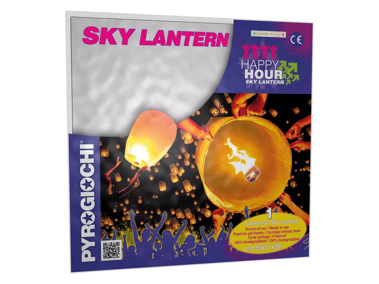 Lanterna volante bianca, 1 pezzo