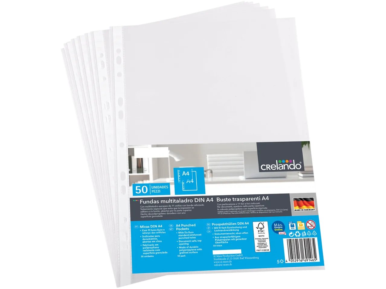 Buste trasparenti A4, 50 pezzi