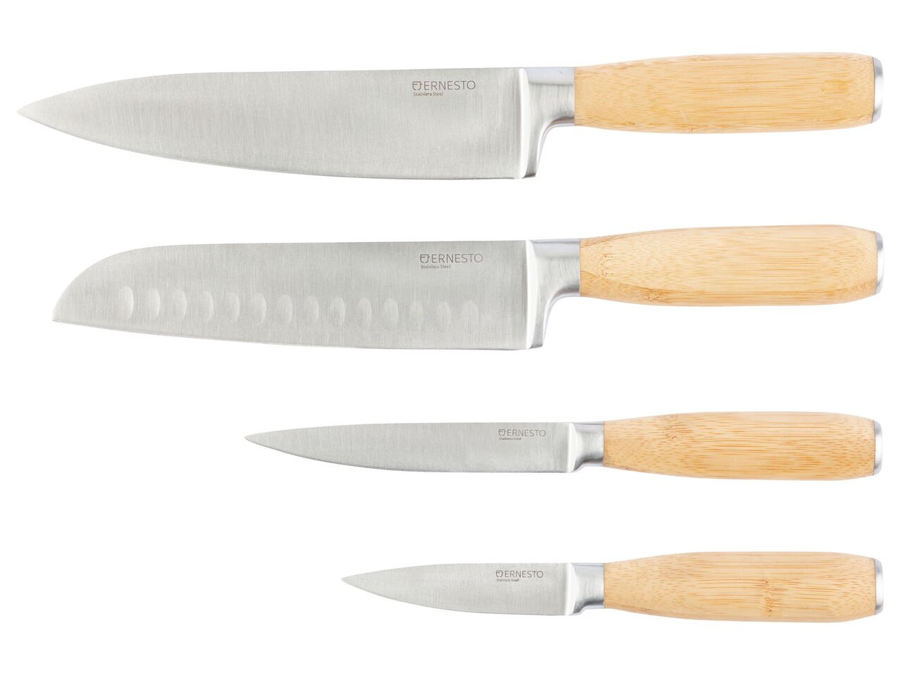 Coltelli con manico in bambù o in acciaio