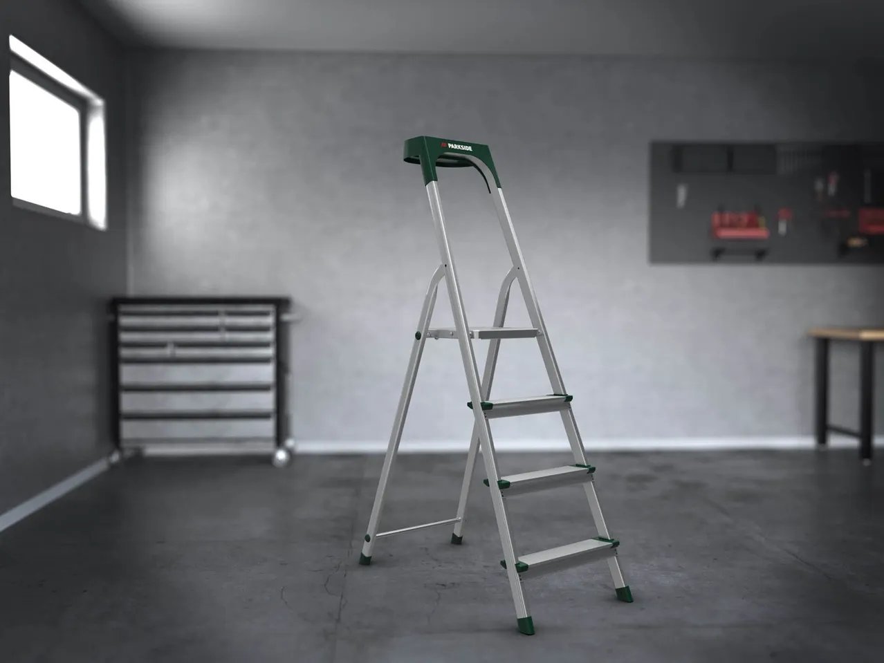 Scala in alluminio a 4 gradini