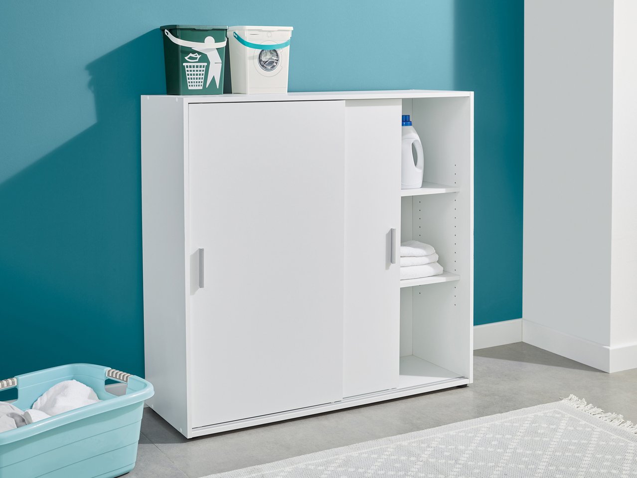 Mobiletto con ante scorrevoli