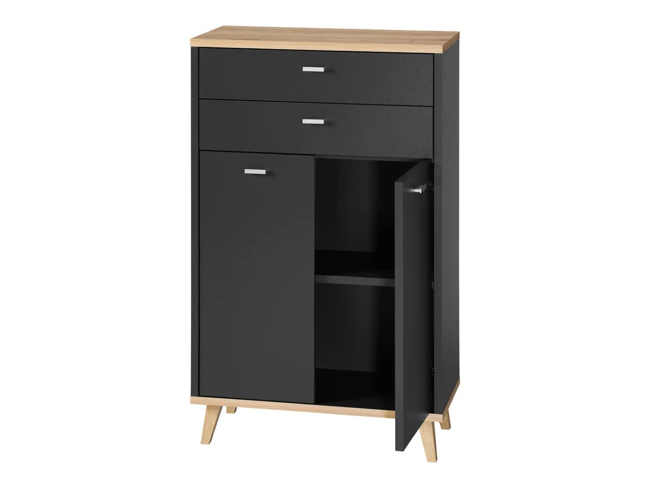 Mobiletto da bagno con 2 ante e 2 cassetti