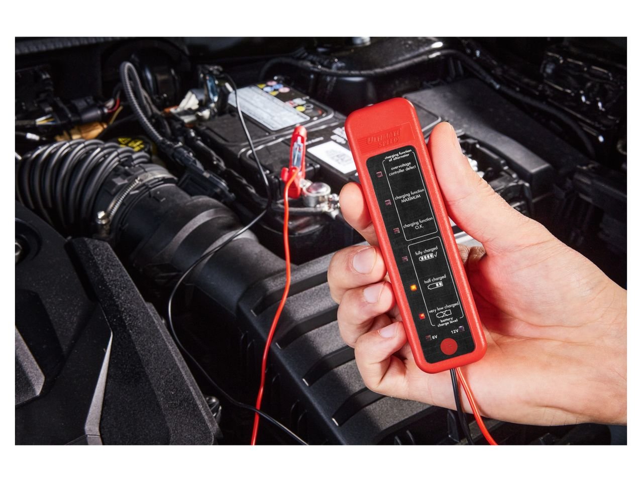 Tester per batterie/alternatore o chiave per filtro olio