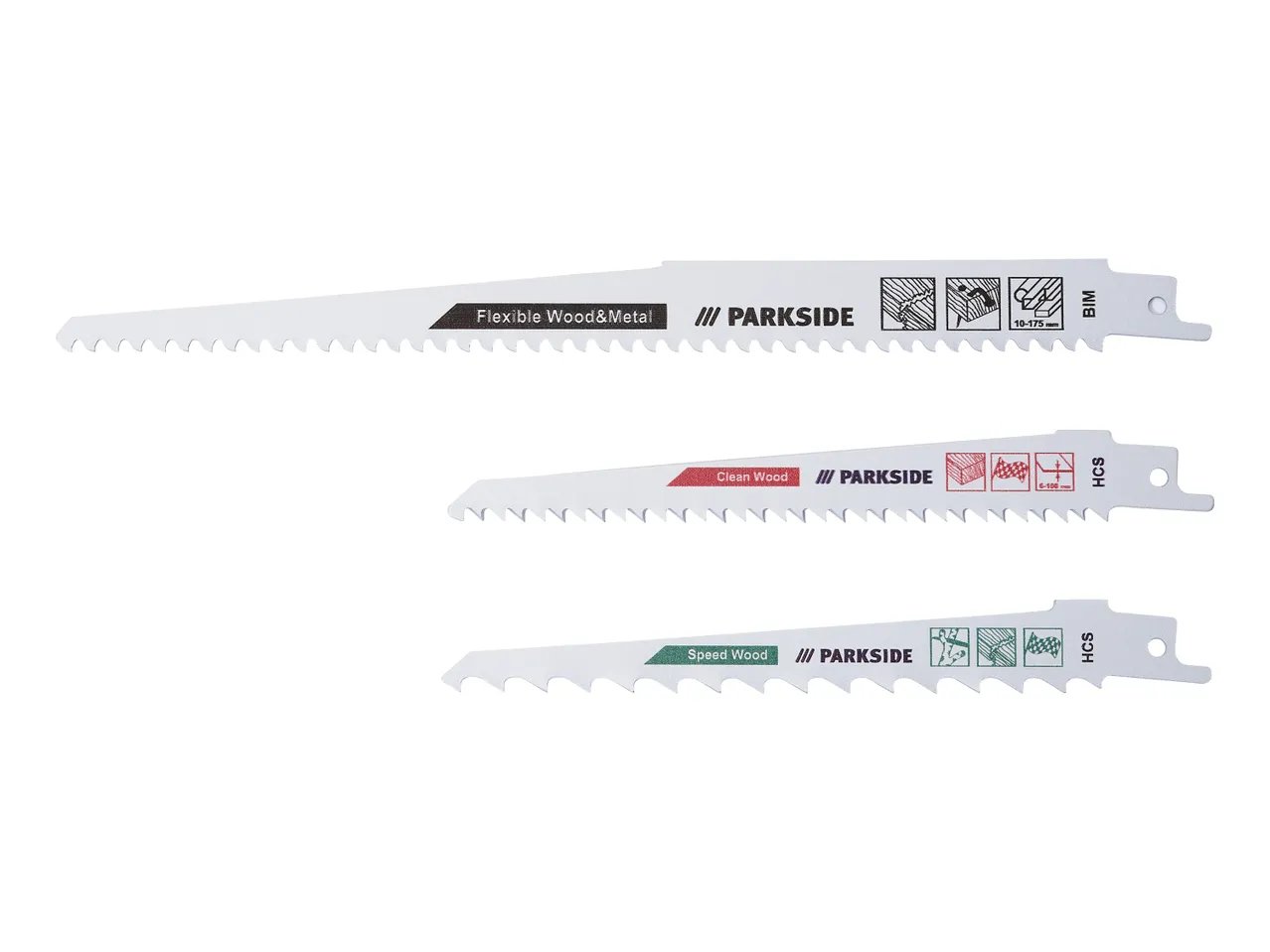 Lame per seghetto elettrico, 3 pezzi