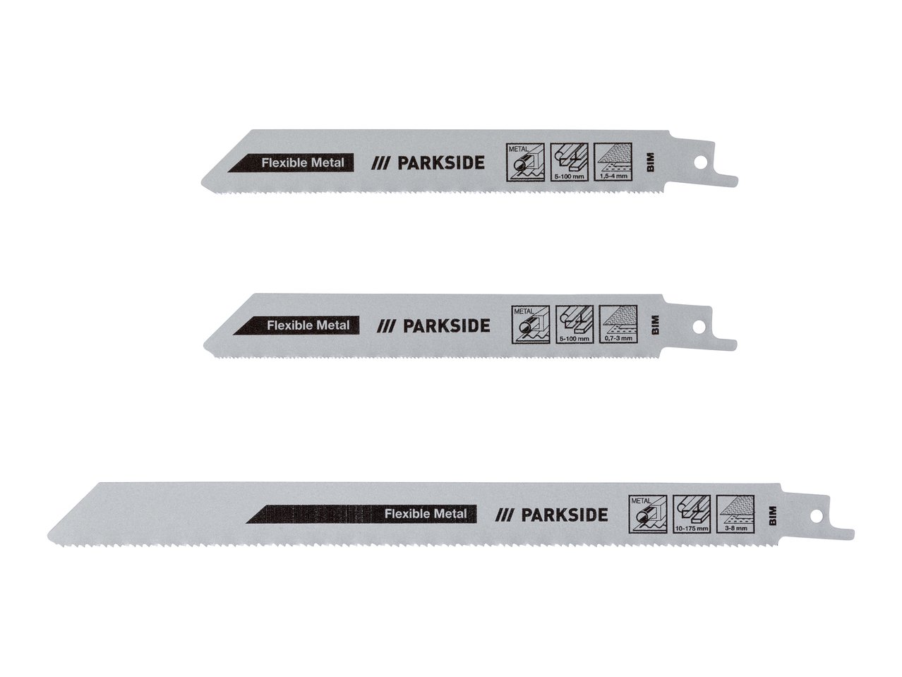 Lame per seghetto elettrico, 3 pezzi