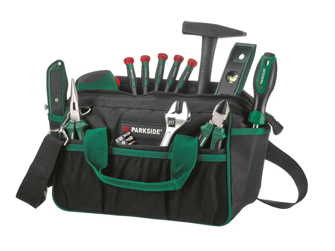 Borsa con attrezzi da lavoro, 23 pezzi