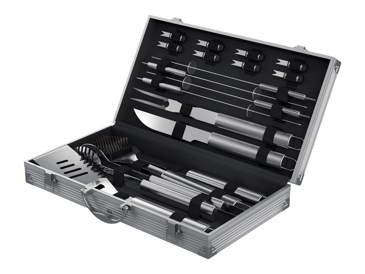 Set utensili per grill in valigetta