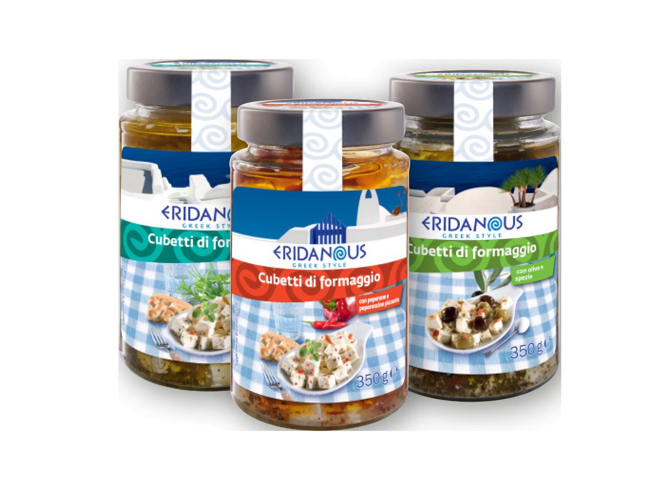 Cubetti di formaggio in salamoia