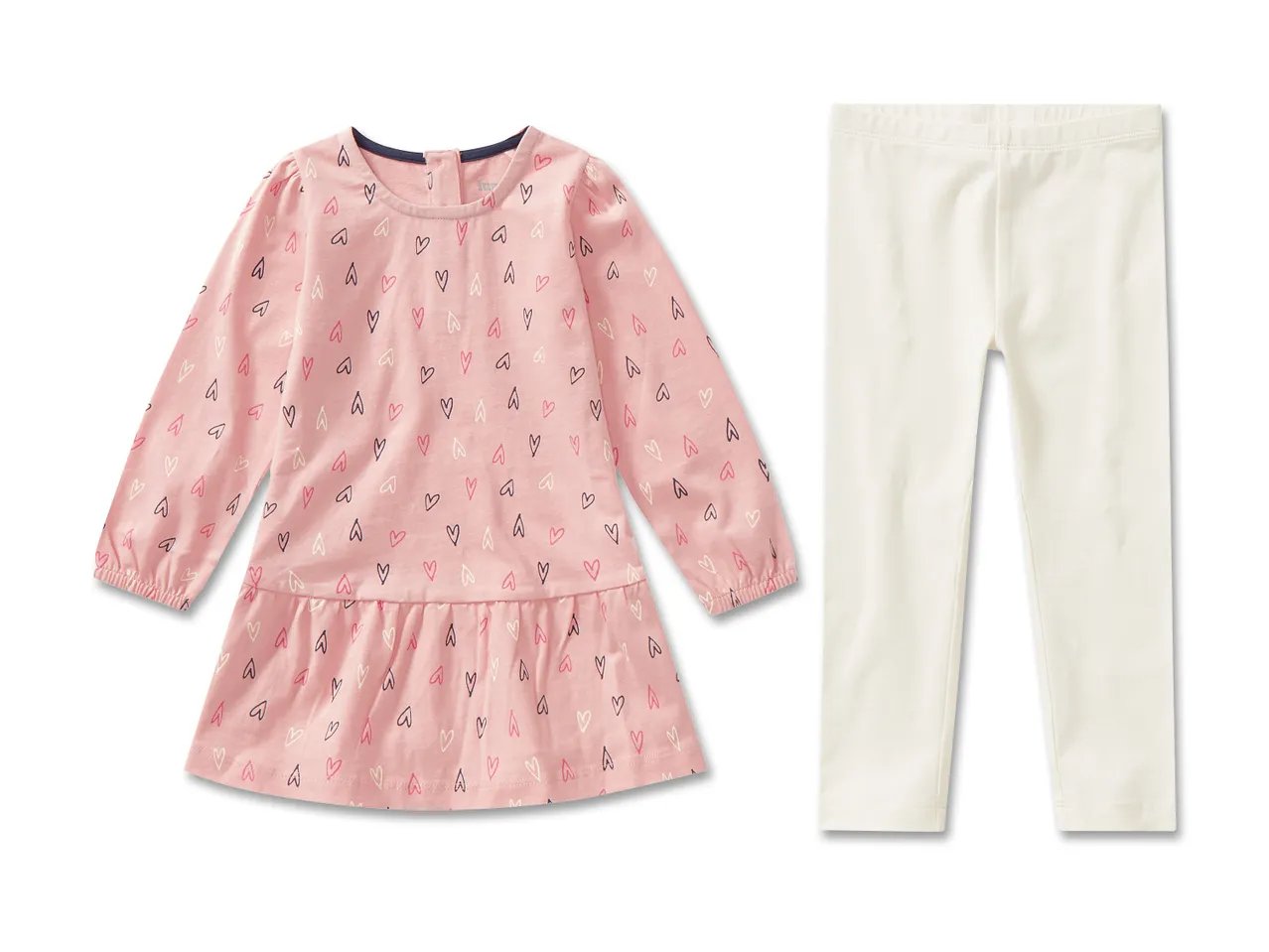 Completo vestitino e leggings da bambina