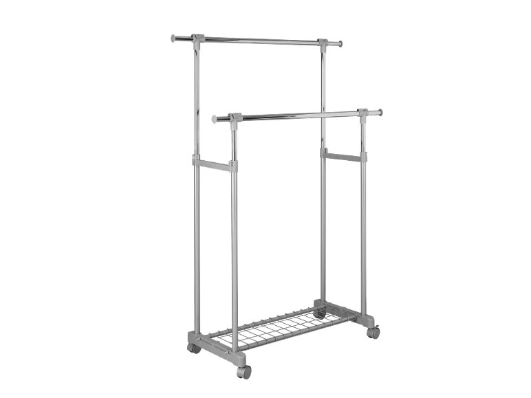 Stender appendiabiti doppio con rotelle