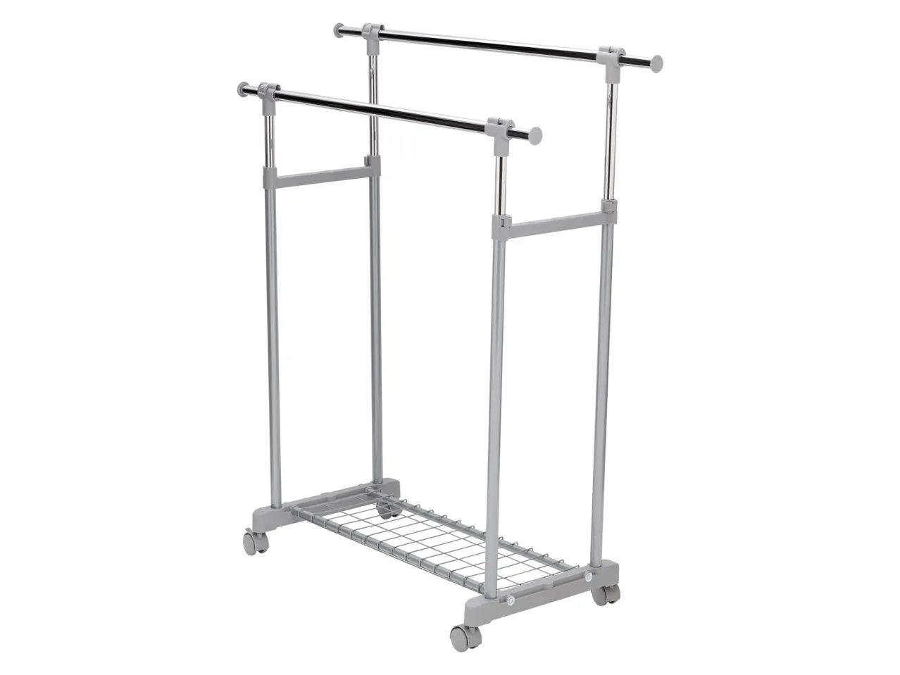 Stender appendiabiti doppio con rotelle