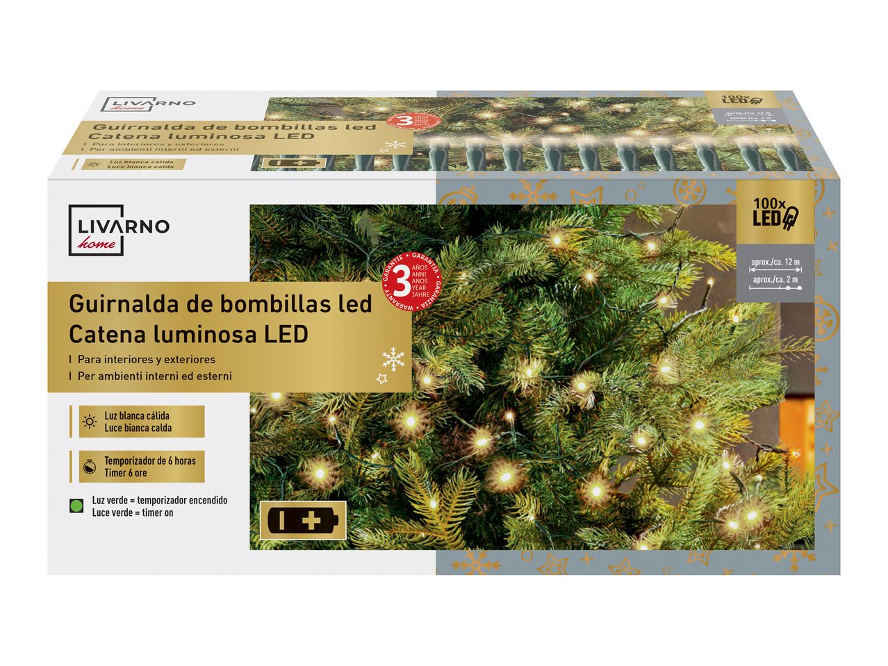 Catena luminosa 100 LED