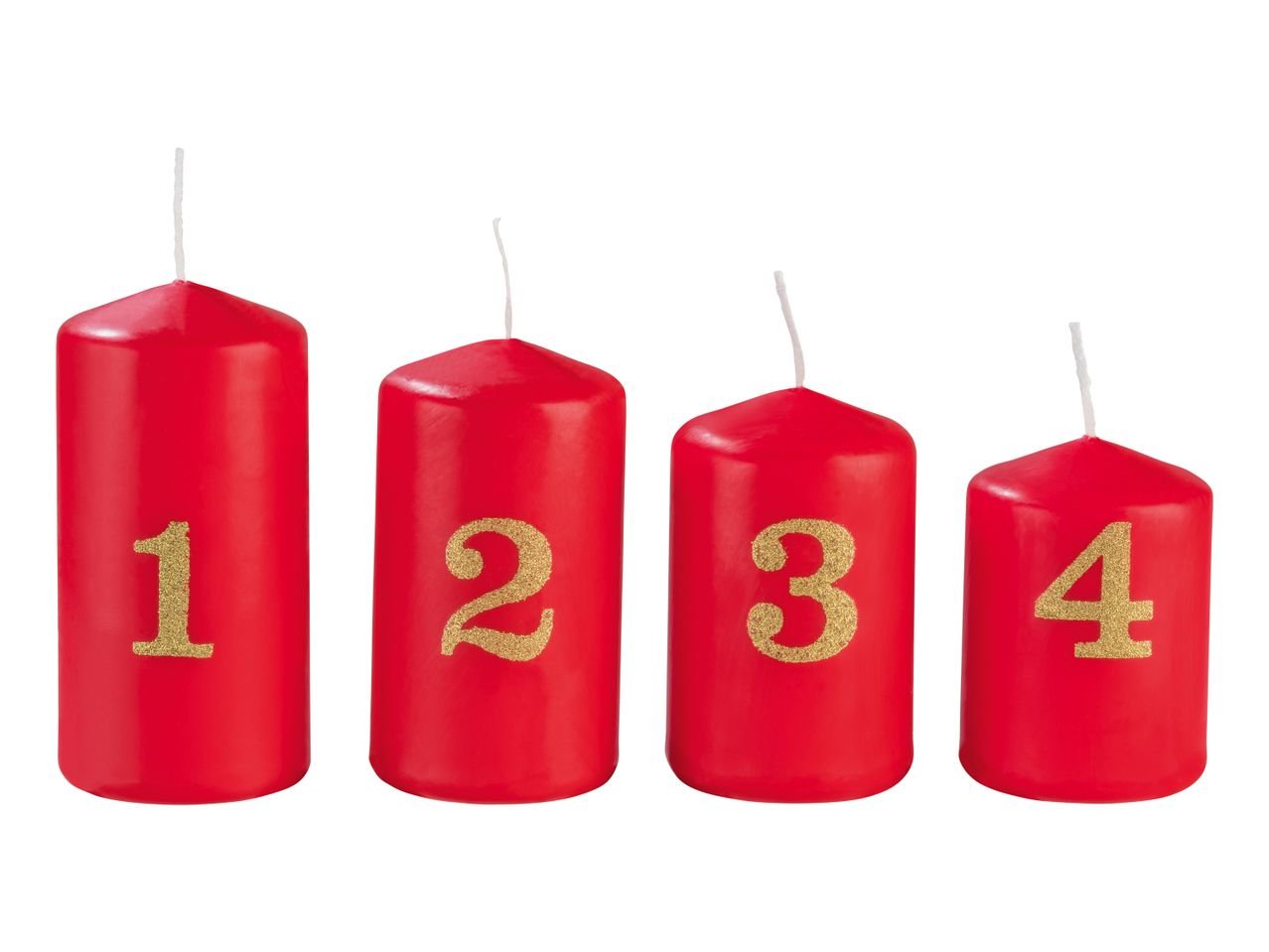 Candele natalizie, 4 pezzi