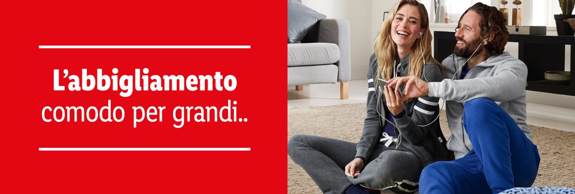 L'abbigliamento comodo per grandi e bambini - Offerte valide da lun 07 ottobre 2019