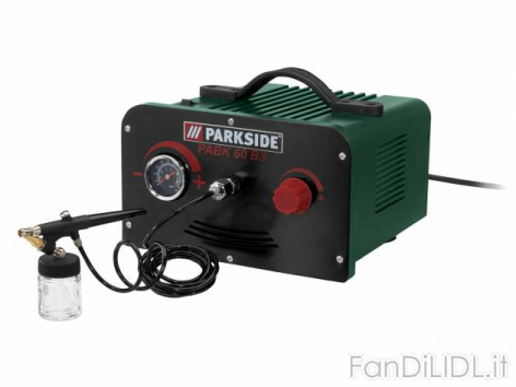 Set aerografo con (Articoli per ufficio, cartacei, industriali)