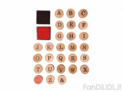 Set timbri in legno (Feste, regali, Babbo di Natale)