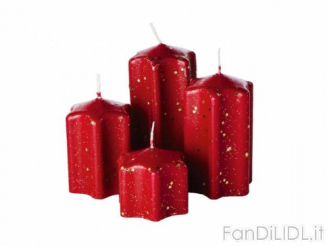 Candele, 4 pezzi (Feste, regali, Babbo di Natale)